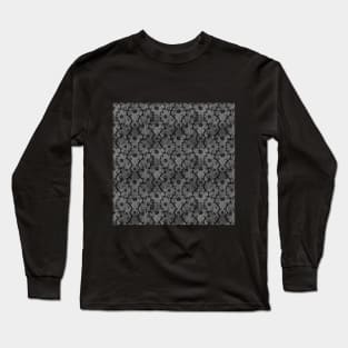 Dark Floral Ornament Pattern Long Sleeve T-Shirt